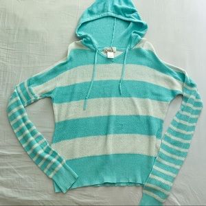 Teal striped sweater